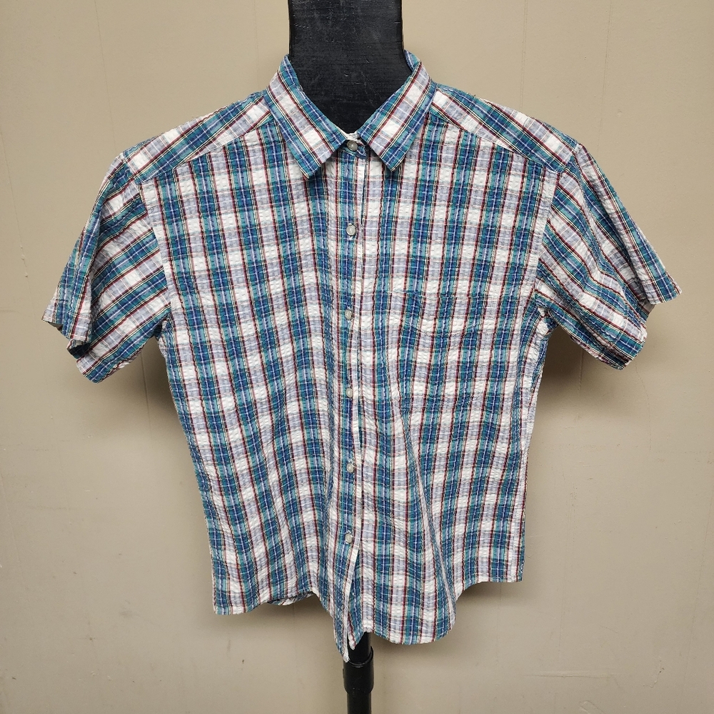 Woolrich Rugged Wear Men's Size Small Plaid Multi-Color Button Down Shirt.